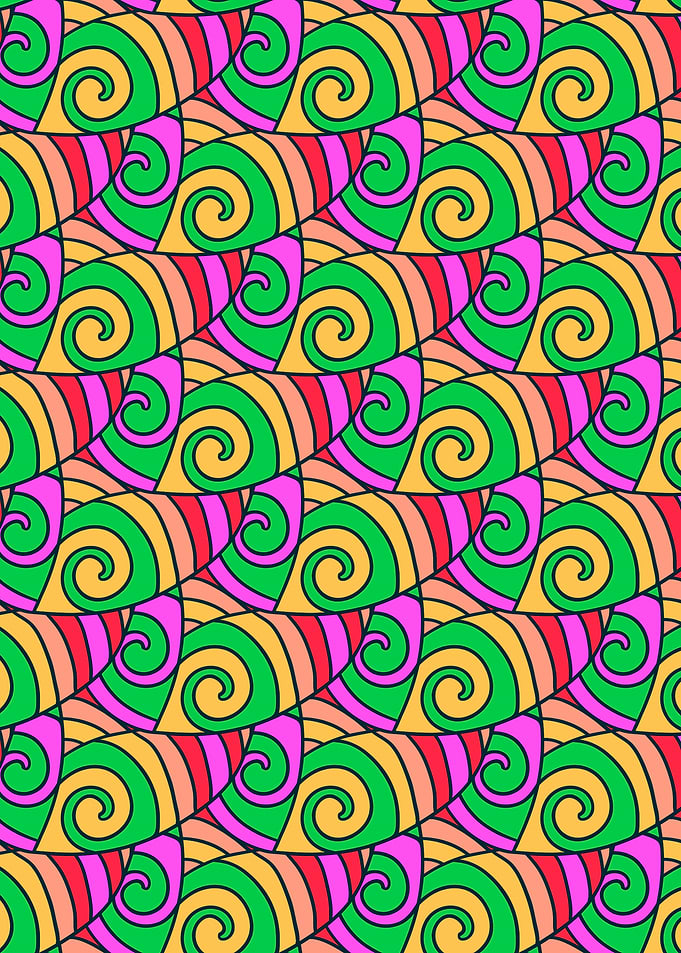 Abstract Hippy Flowers 12