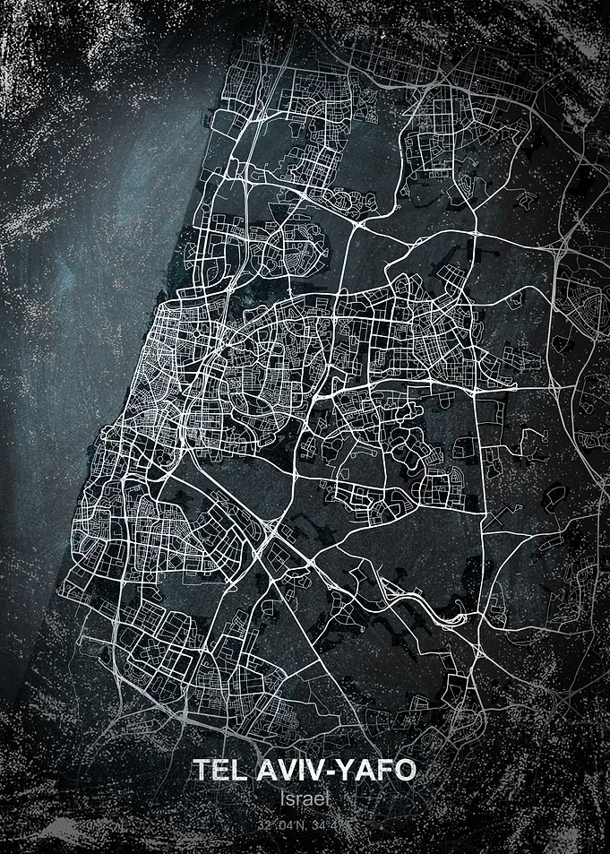 tel aviv yafo chalk map