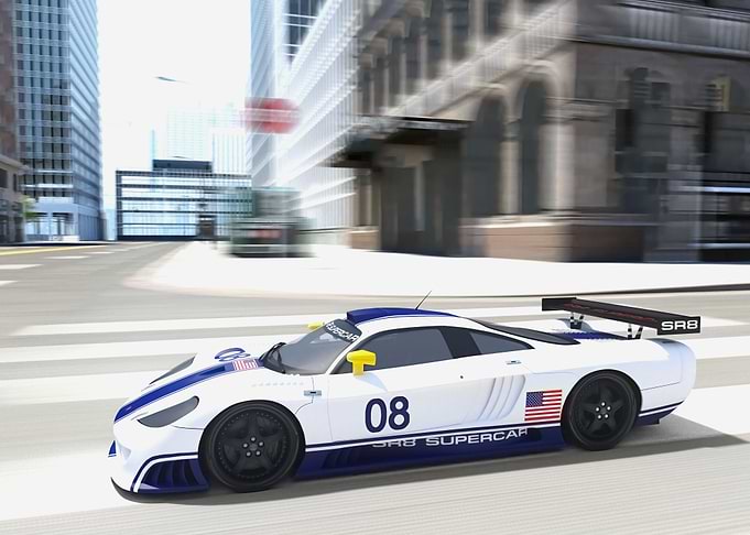 White and Blue Speedster