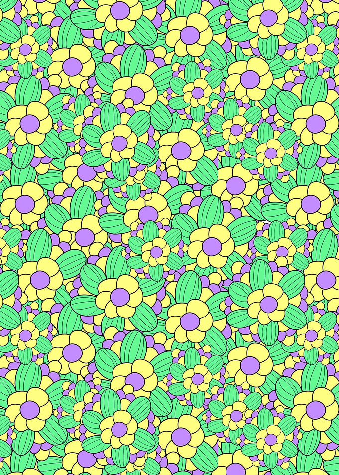 Abstract Hippy Flowers 13