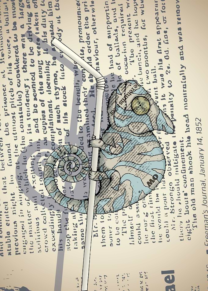 Newspaper chameleon