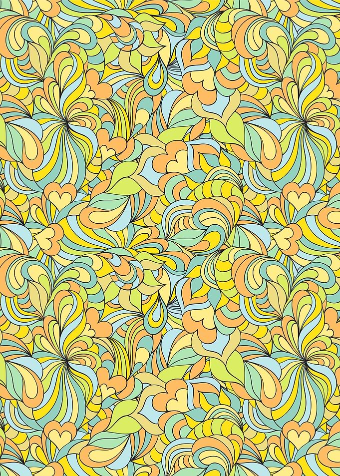 Abstract Hippy Flowers 01