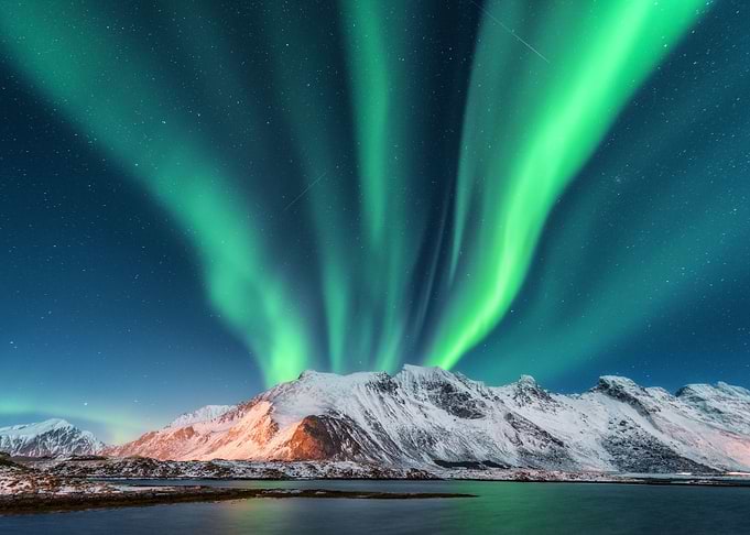 Green northern lights