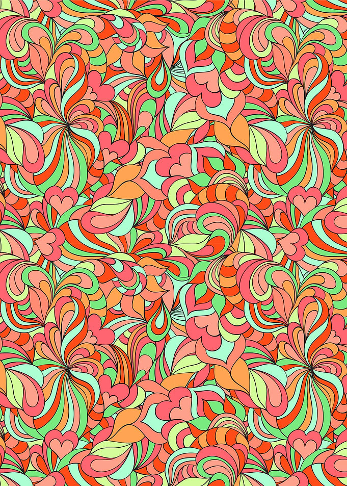 Abstract Hippy Flowers 09