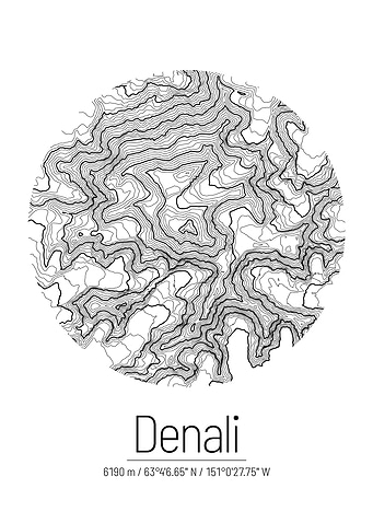 Denali Topographic Map