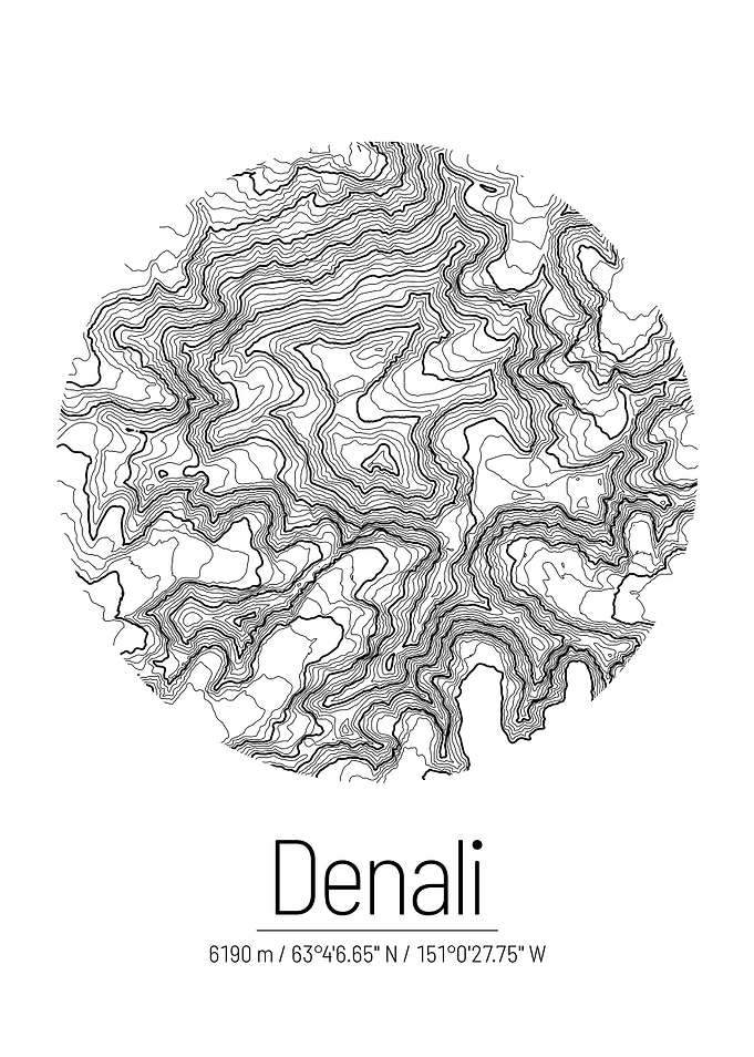 Denali Topographic Map