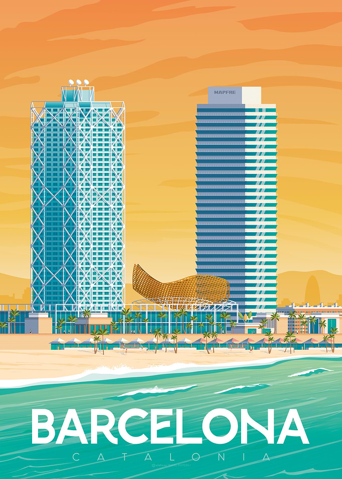 Barcelona Travel Poster