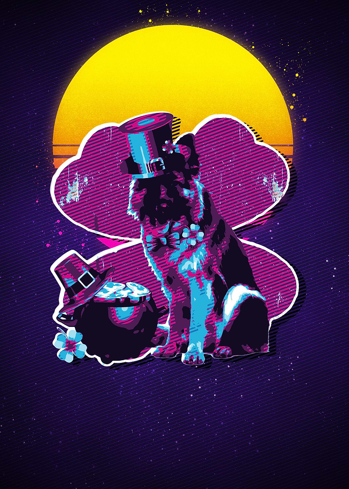German Shepherd Retro
