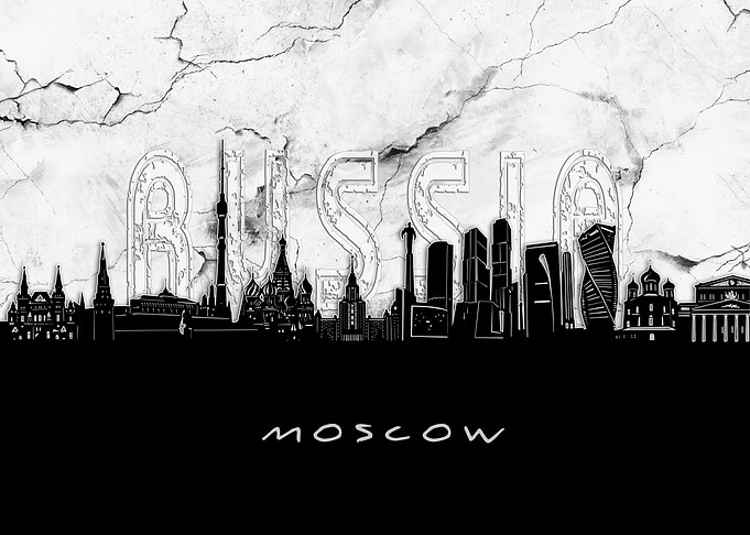 moscow skyline marble