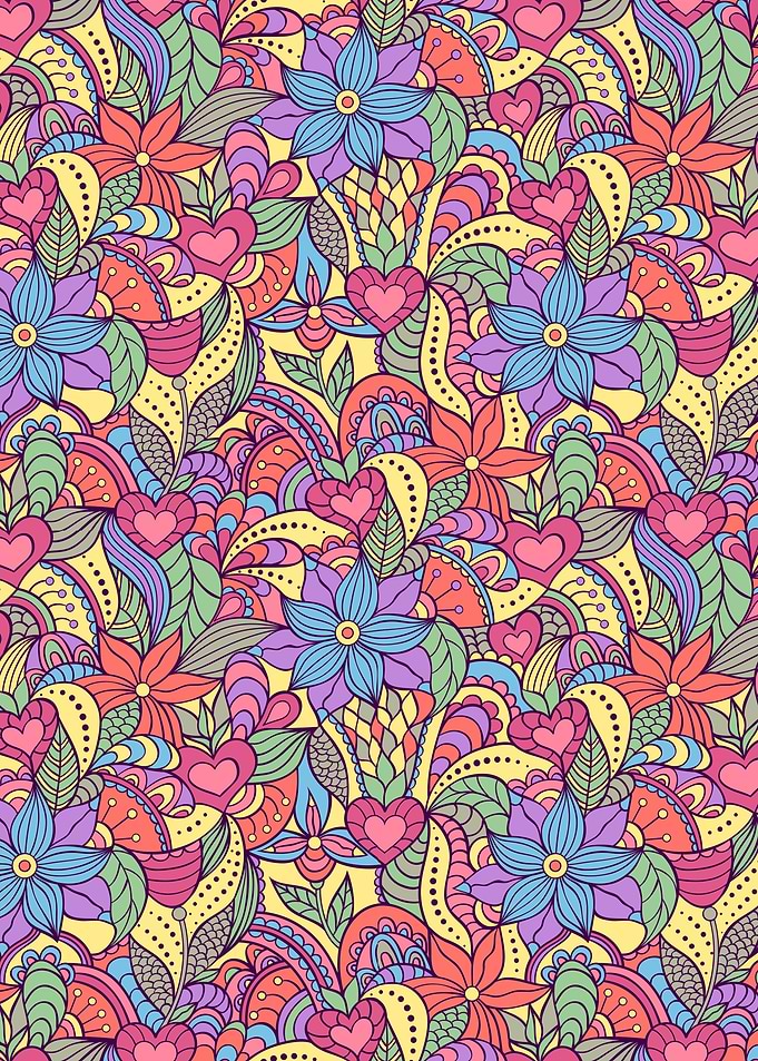 Abstract Hippy Flowers 02