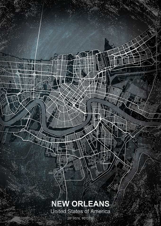 new orleans chalk map