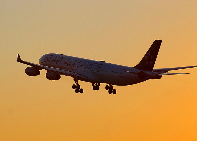 Airbus 340 in Sunset