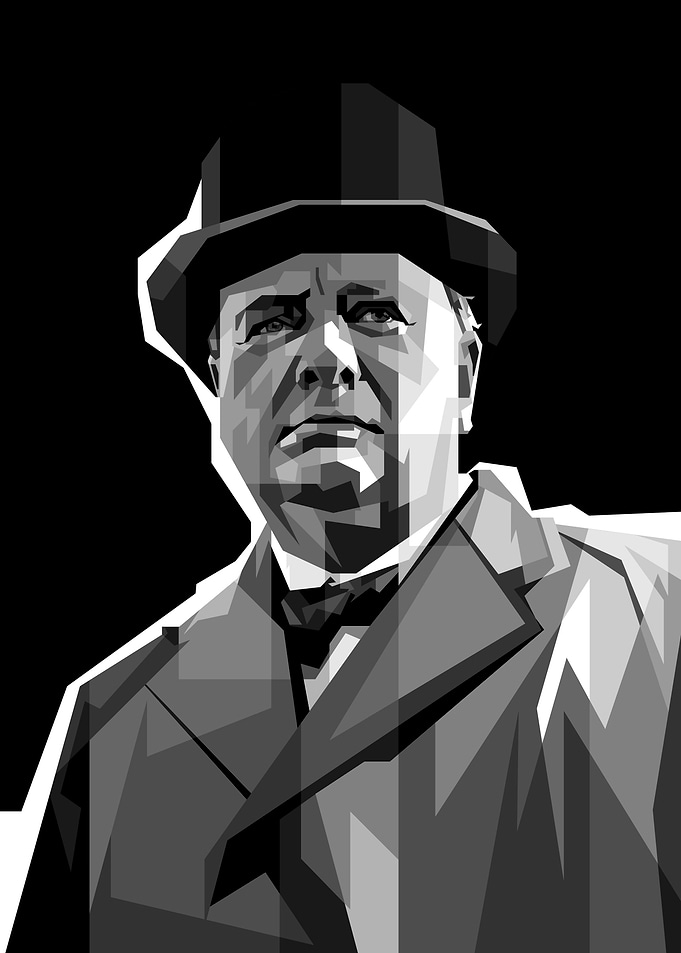 Winston Churchill BW