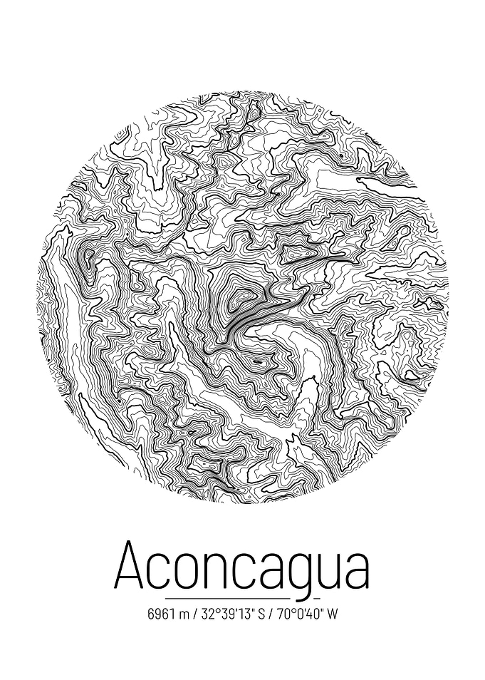 Aconcagua Topographic Map