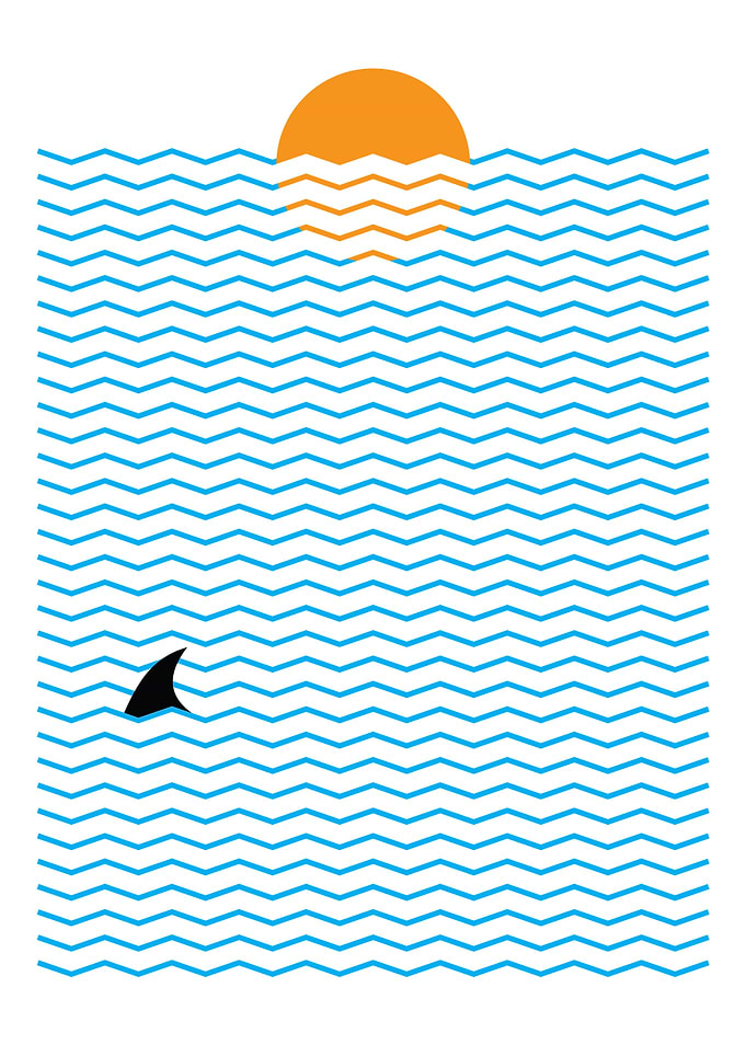 Shark and Sunset