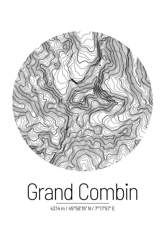 Grand Combin Topo Map