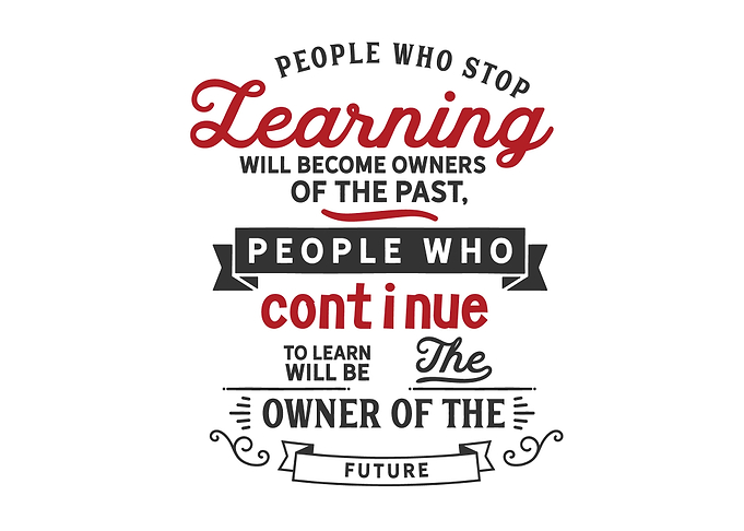 People who stop learning