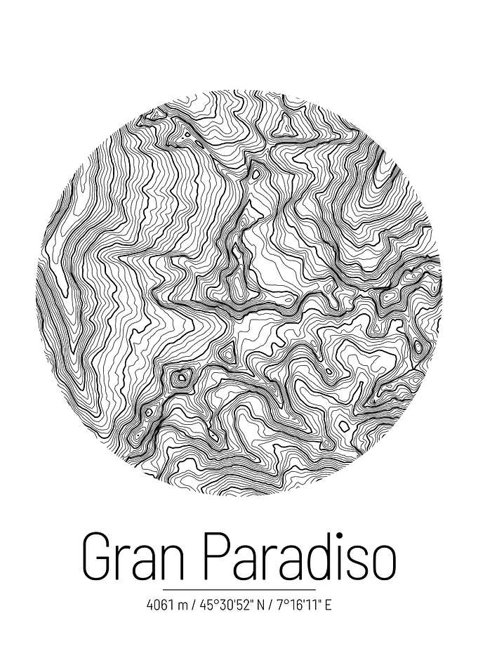 Gran Paradiso Topo Map