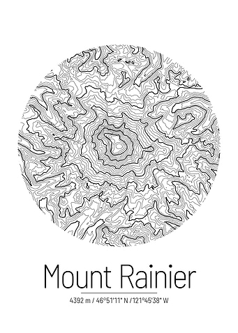 Mount Rainier Topo Map