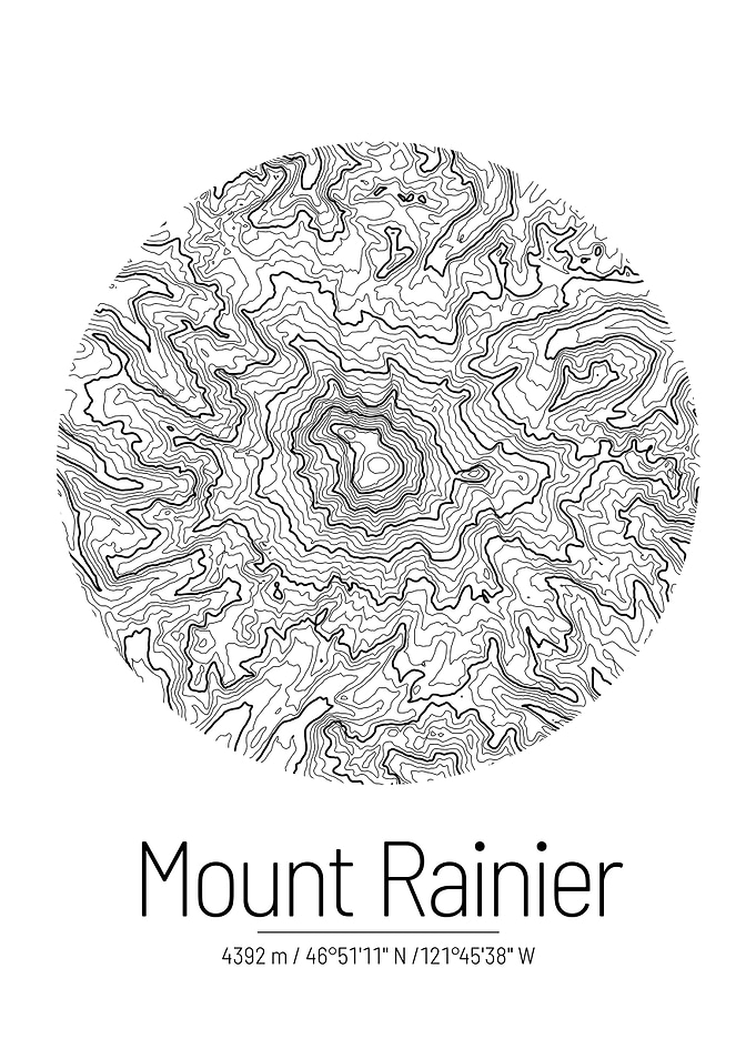 Mount Rainier Topo Map