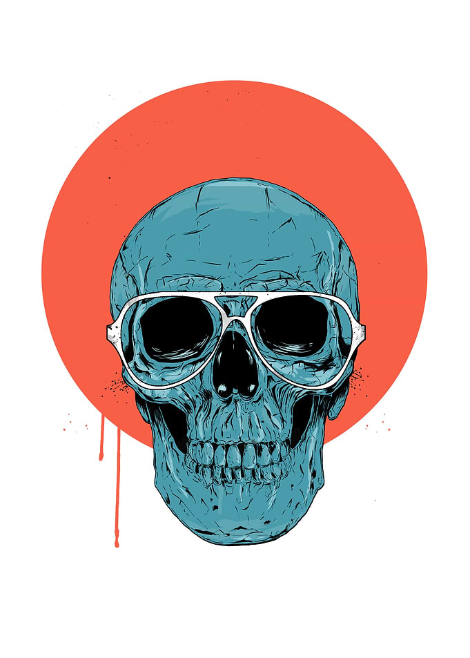 Blue skull II