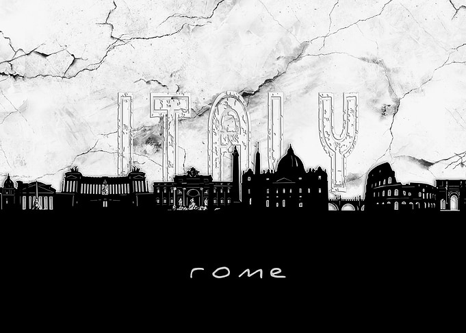 rome skyline marble