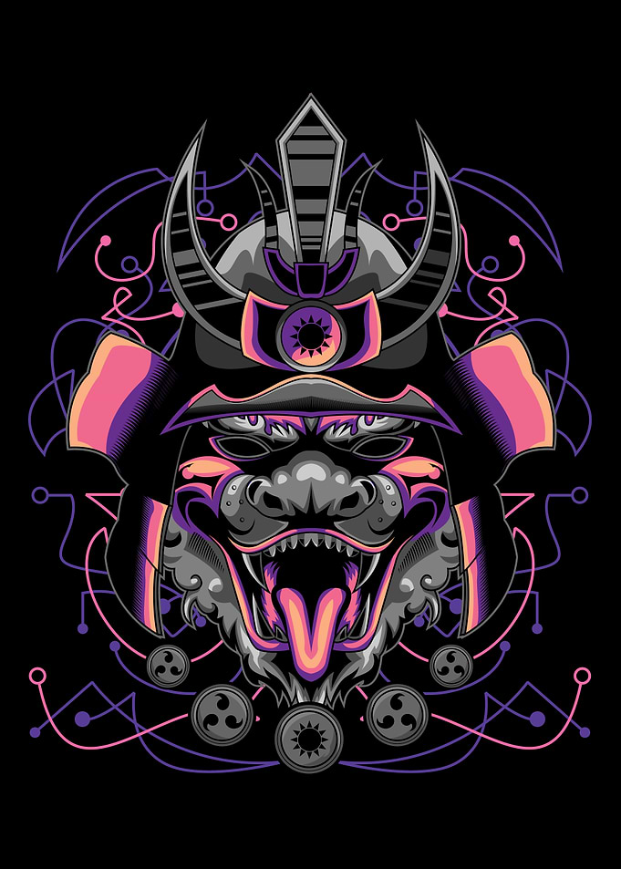 SCARY SAMURAI ART