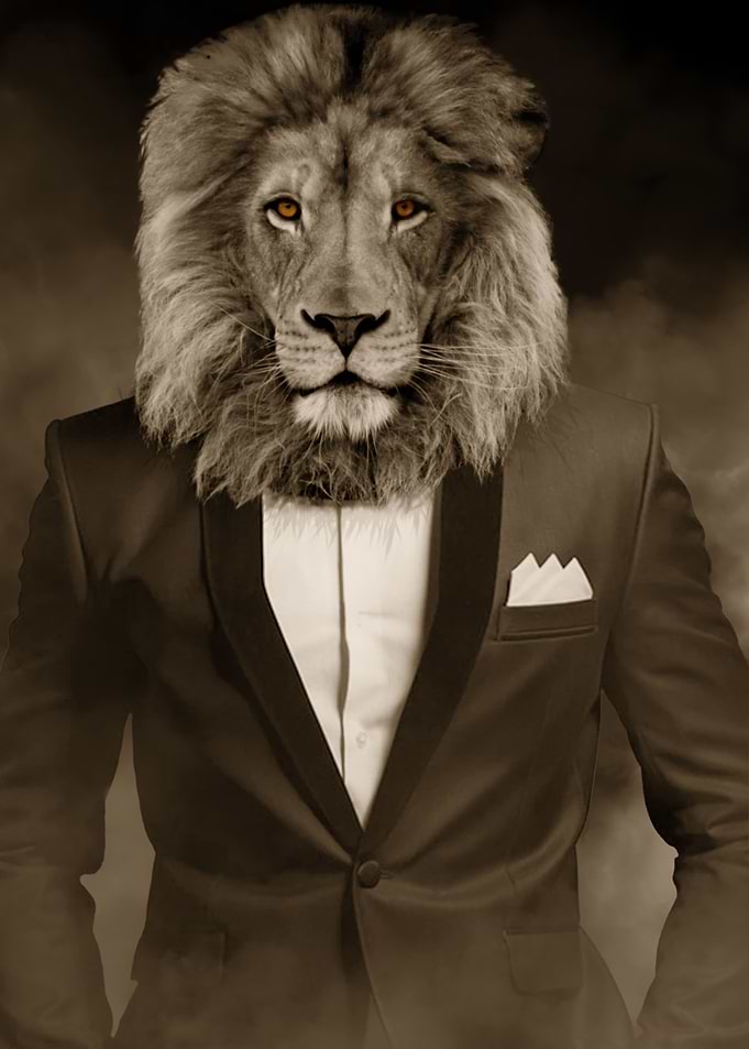 Lion in a Tux