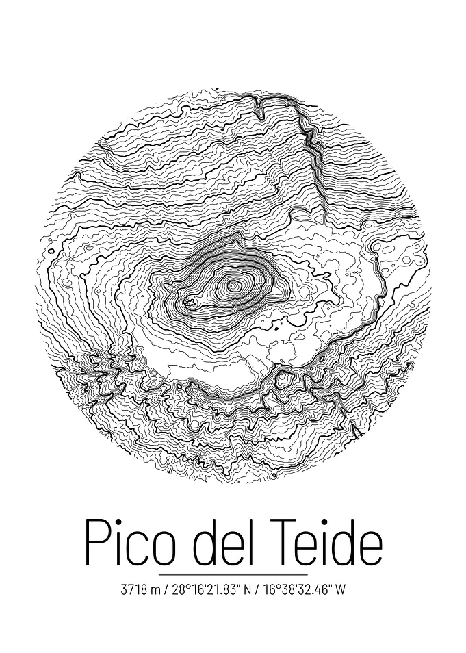 Pico del Teide Topo Map