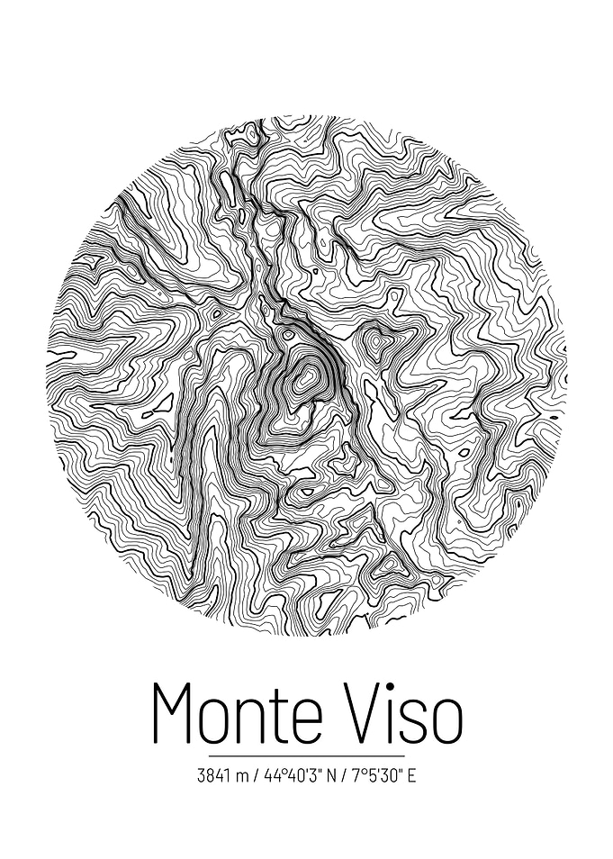 Monte Viso Topographic Map