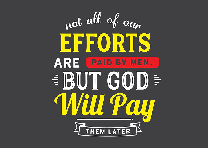 Not all of our efforts