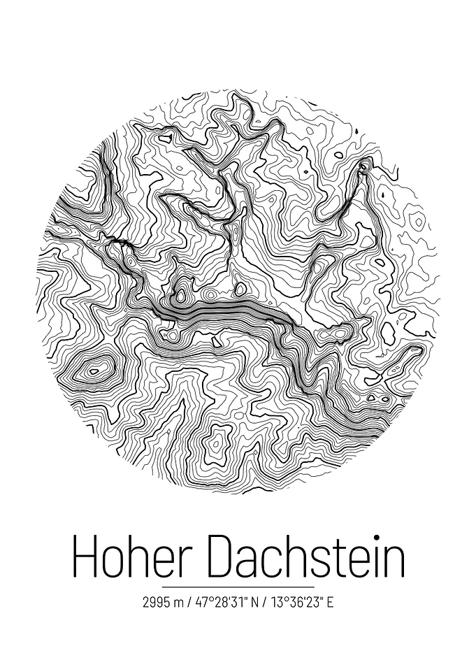 Hoher Dachstein Topo Map