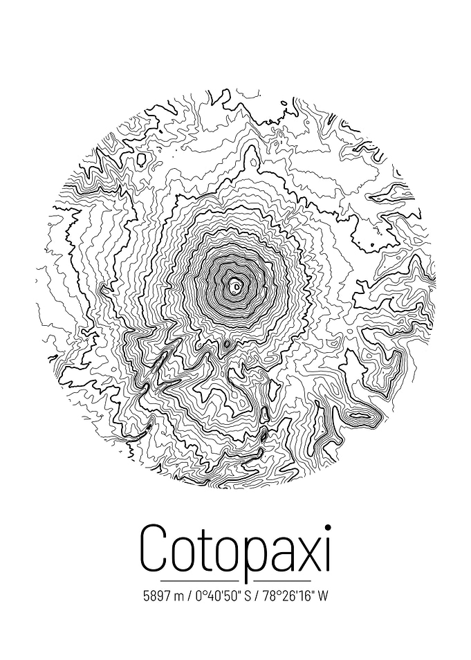 Cotopaxi Topographic Map