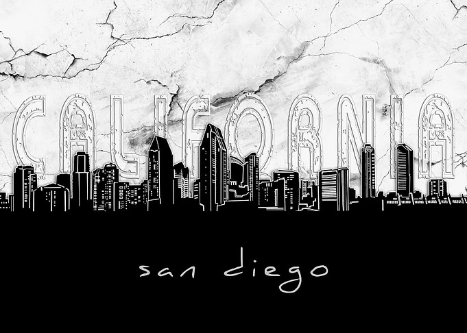 san diego skyline marble