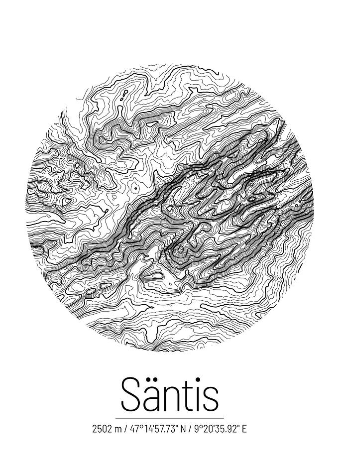 Saentis Topographic Map