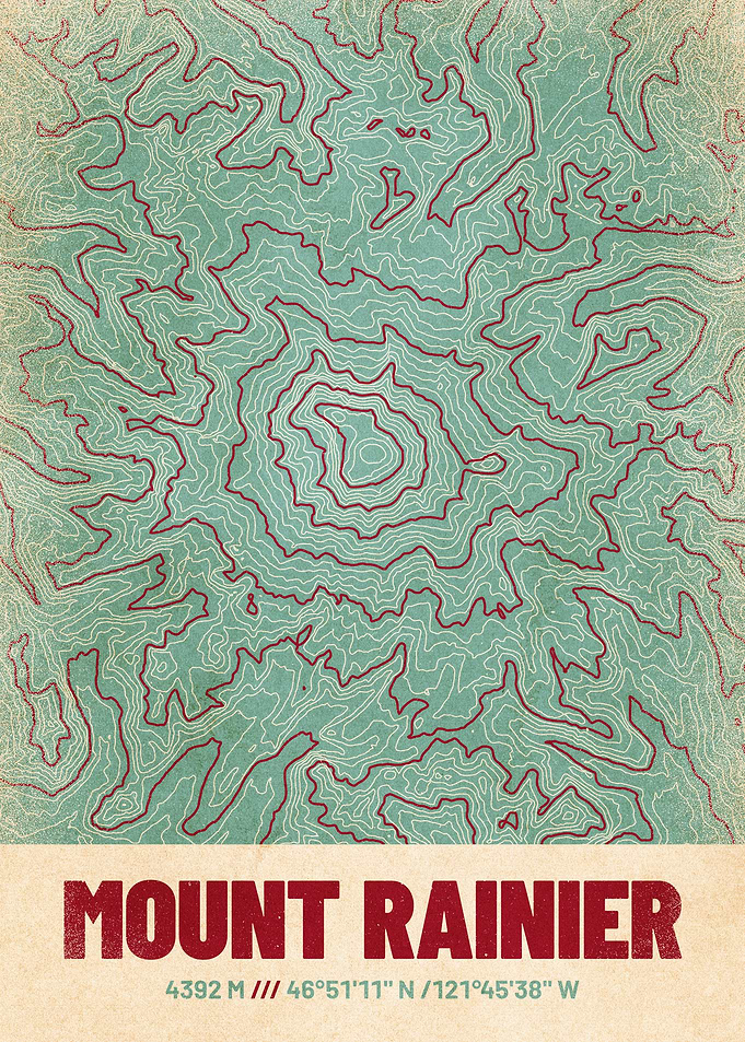 Mount Rainier Topo Map