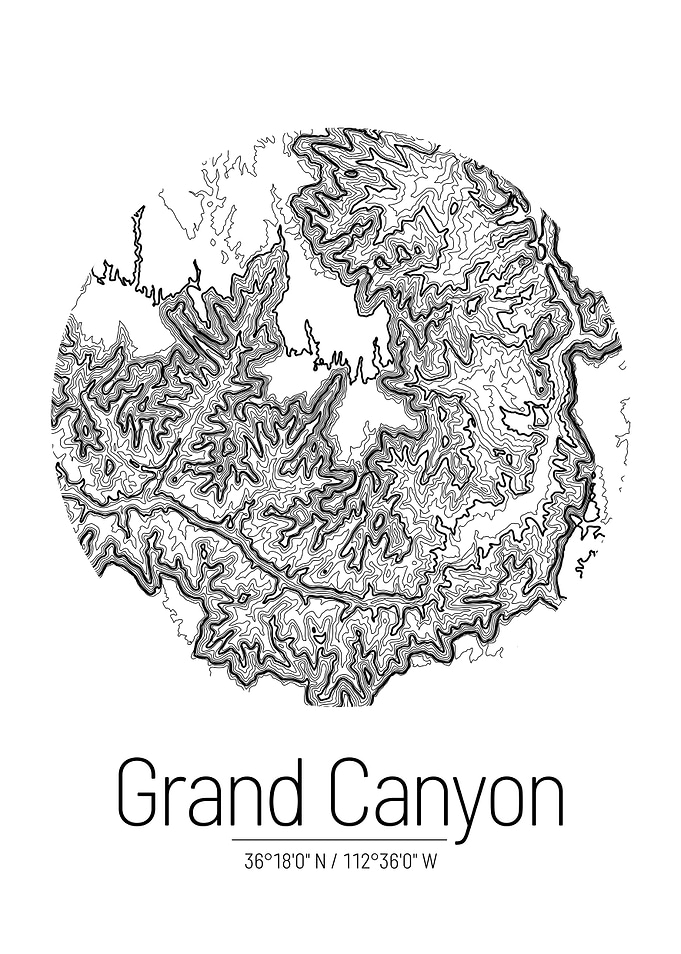Grand Canyon Topo Map