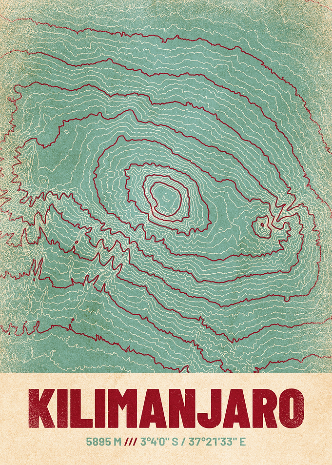 Kilimanjaro Topo Map