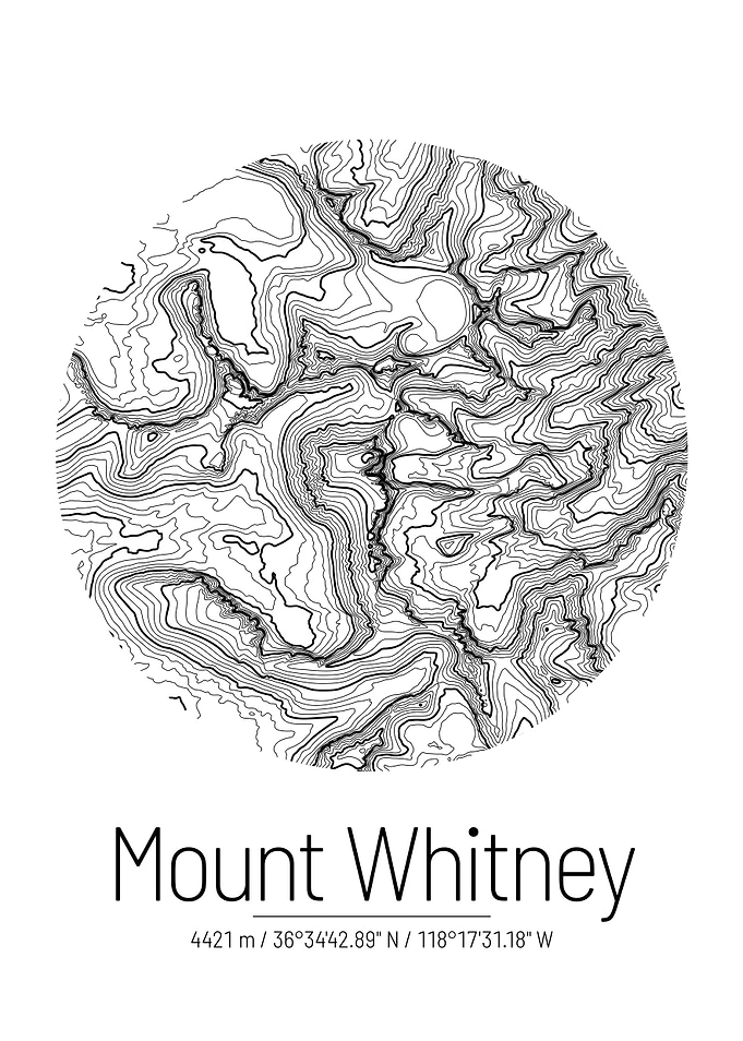 Mount Whitney Topo Map