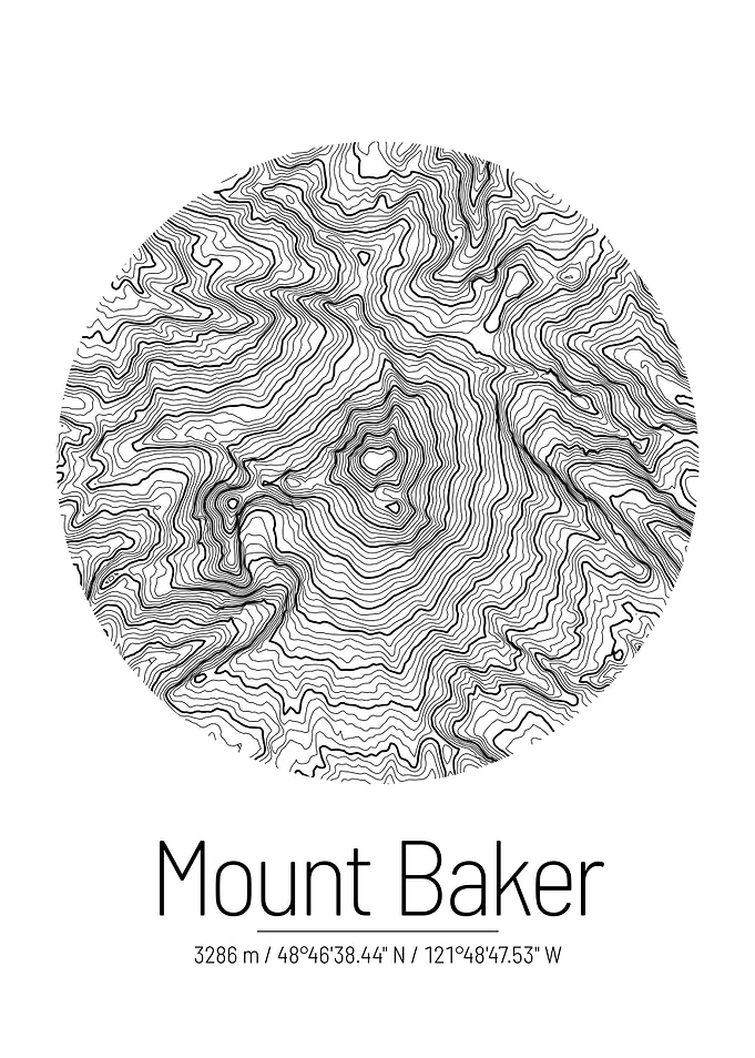 Mount Baker Topo Map