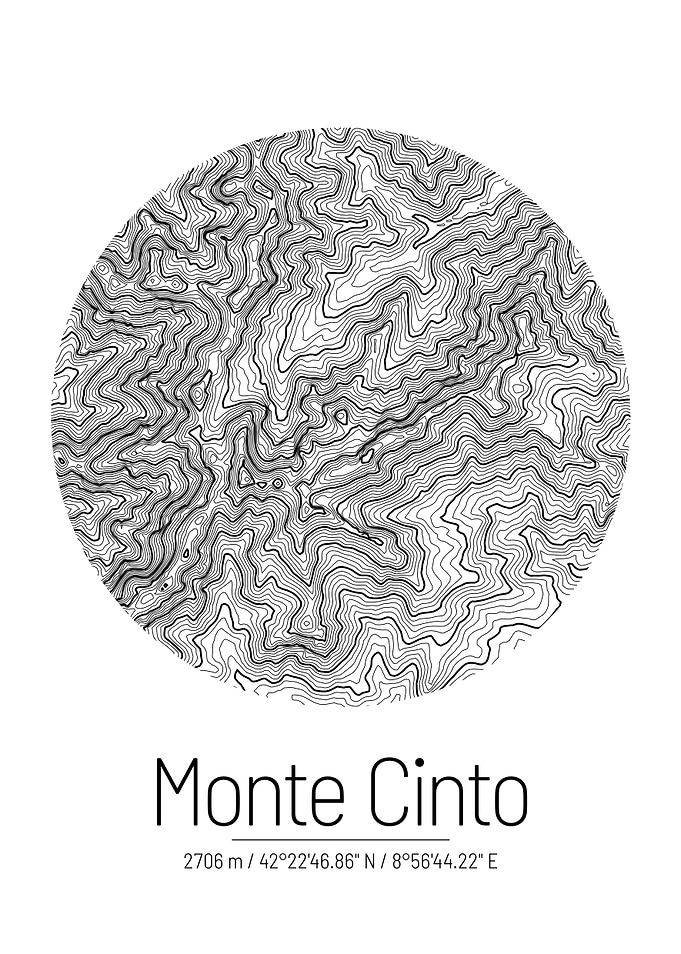 Monte Cinto Topo Map