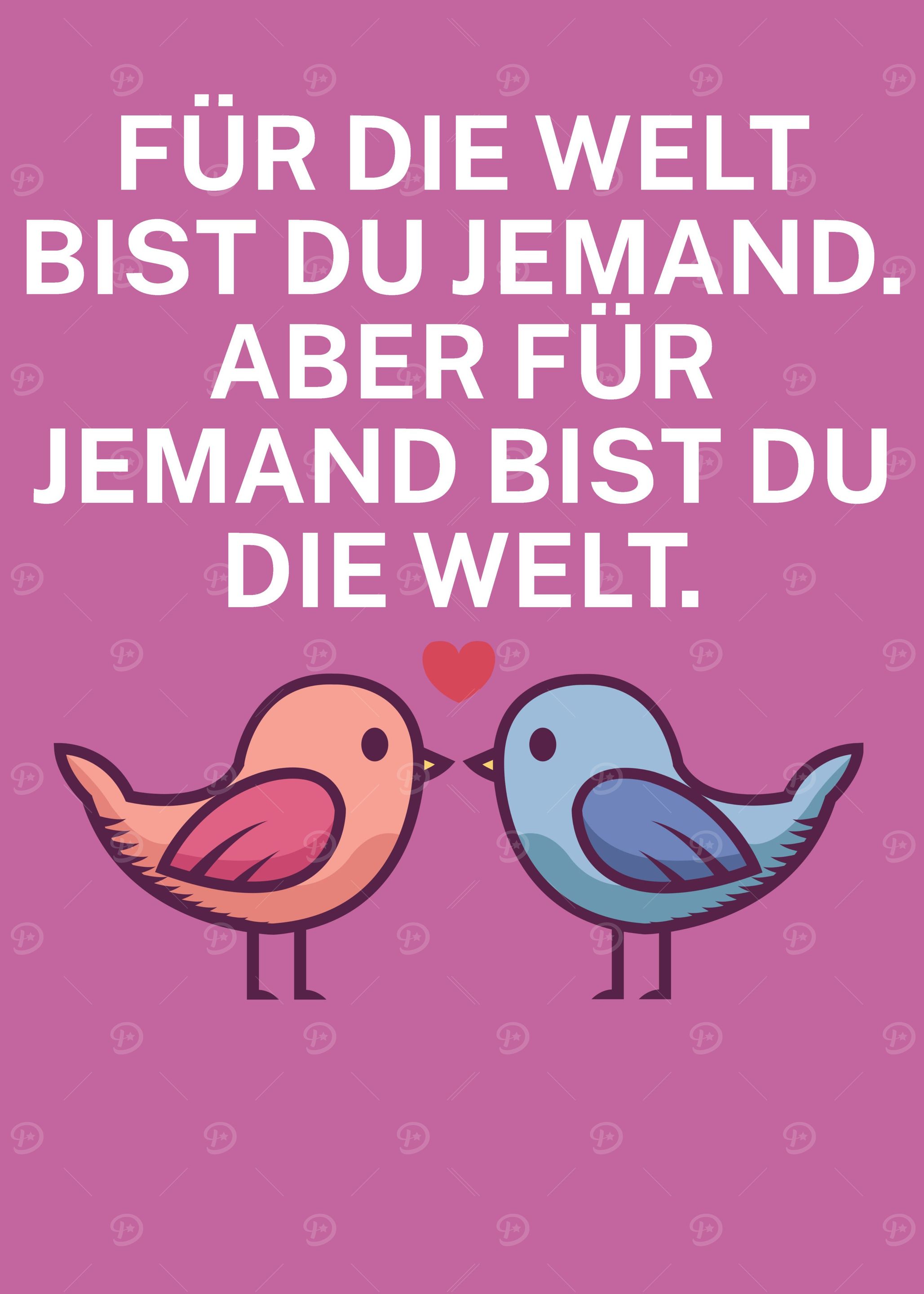 Jemand bist du die Welt