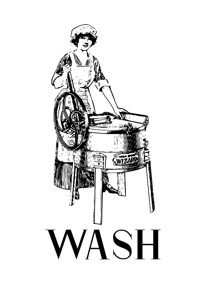 Laundry Vintage Wash Lady