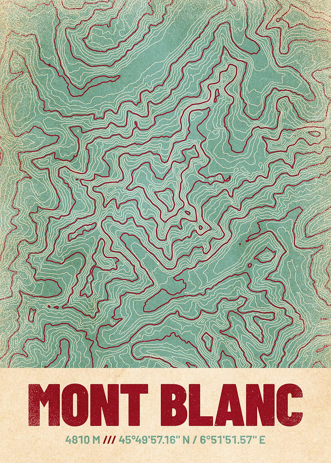Mont Blanc Topographic Map