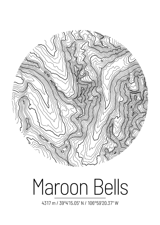 Maroon Bells Topo Map