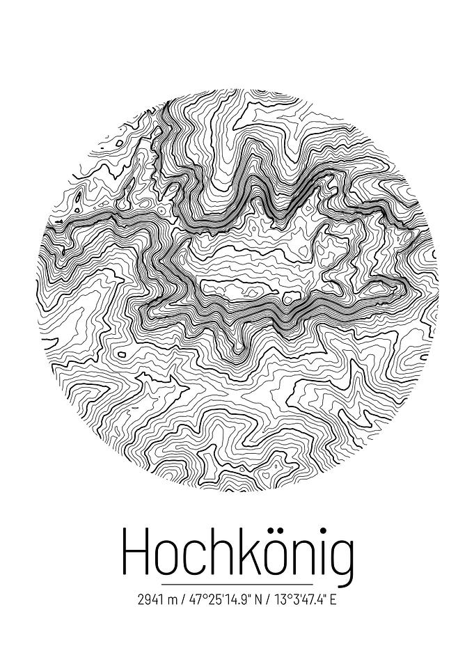 Hochkoenig Topographic Map