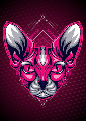 SPHYNX HEAD CUTE