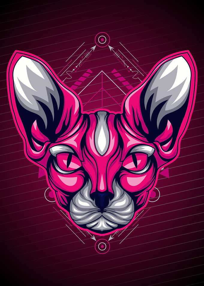 SPHYNX HEAD CUTE
