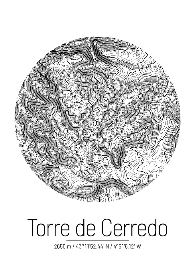 Torre de Cerredo Topo Map