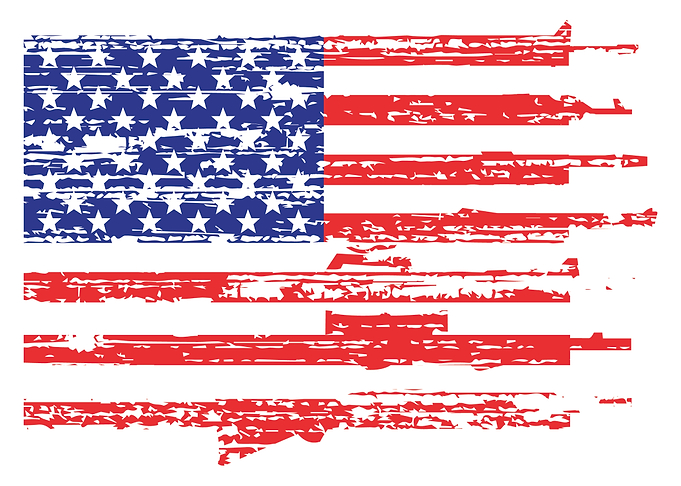 Freedom Flag In White
